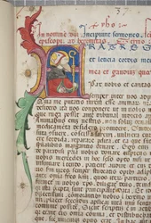 Pseudo-Augustinus, Sermones ad fratres in eremo, Fol 1, Detail, ca. 1350